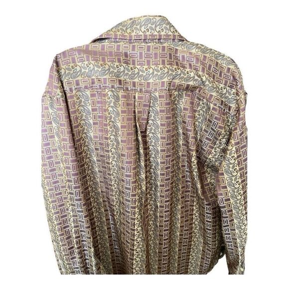 Men’s Big & Tall Daniel Elissa Multicolor Geometric Print Dress Shirt Size 2XL - Picture 4 of 6